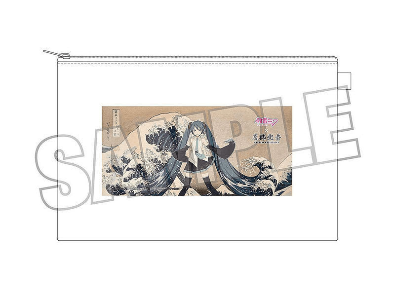 Hatsune Miku x Katsushika Hokusai iXima Pouch The Great Wave off Kanagawa