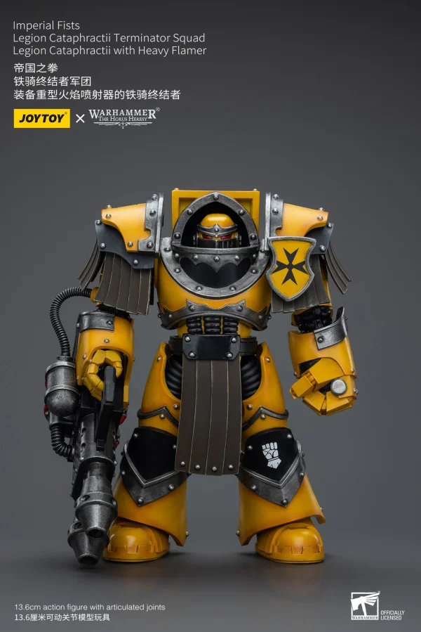 JOYTOY Imperial Fists Legion Cataphractii Terminator Squad Legion Cataphractii with Heavy Flamer - Warhammer 40K