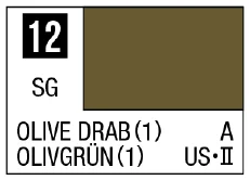 Mr. Color 12 - Olive Drab (1) (Semi-Gloss/Aircraft)