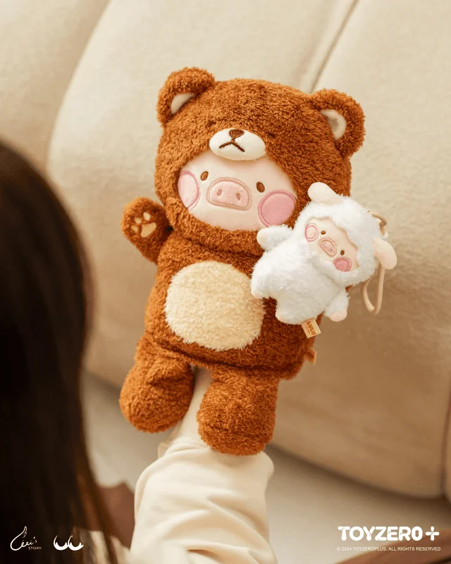 TOYZEROPLUS LuLu the Piggy Costume Series - Fluffy Hand Puppets (Bear) - LuLu The Piggy