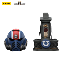Ultramarines Lieutenant Titus' MKX Helmet & Display Stand 30