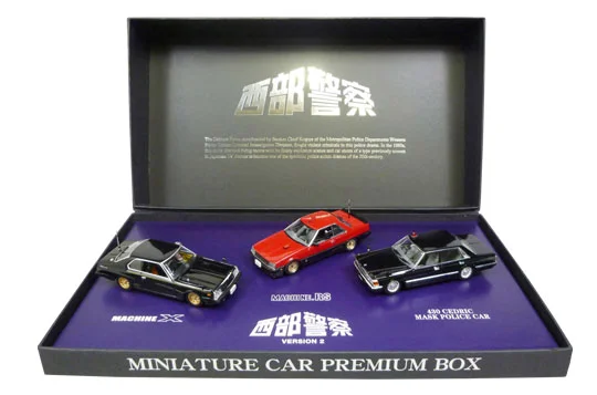 Aoshima 1/43 [New-August] SEIBU POLICE MINIATURE CAR PREMIUM BOX (THREE OF SETS) Ver.2 - Scale Kits