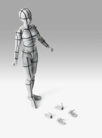 BODY CHAN -Sports- Edition-WIRE FRAME- (Gray Color Ver.) "BODY-KUN/BODY-CHAN", TAMASHII NATIONS S.H.Figuarts 3