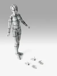 TAMASHII NATIONS BODY CHAN -Sports- Edition-WIRE FRAME- (Gray Color Ver.) "BODY-KUN/BODY-CHAN", TAMASHII NATIONS S.H.Figuarts - Body-chan - photo 3