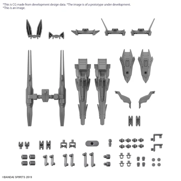 BANDAI HOBBY 30MM 1/144 OPTION PARTS SET 13 (LEG BOOSTER UNIT / WIRELESS WEAPON PACK) - 30 Minutes Missions (30MM)