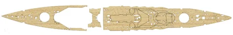 Fujimi [TOKU-33 EX-1] 1/700 Wood Deck Seal for IJN Battleship Mutsu (w/Ship Name Plate) - Kit Accessories