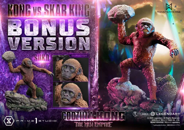 Prime 1 Studio Ultimate Diorama Masterline Godzilla x Kong: The New Empire (Film) Kong vs Skar King Bonus Version - Godzilla