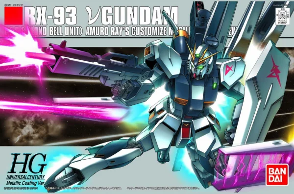 BANDAI HOBBY HGUC 1/144 #86 Nu Gundam Metallic Coating Ver - Mobile Suit Gundam: Char's Counterattack