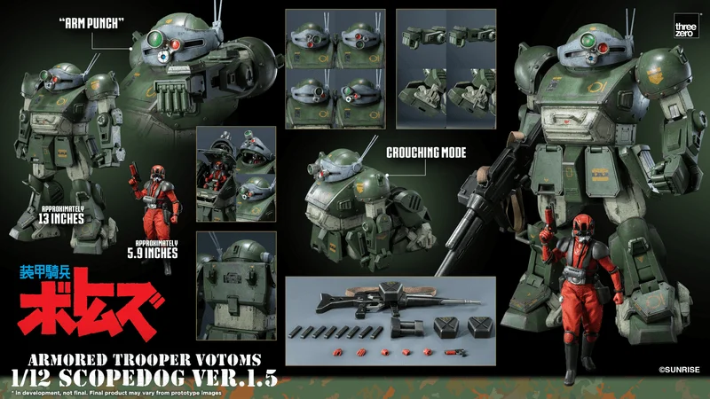 threezero Armored Trooper VOTOMS 1/12 Scopedog Ver.1.5 - Armored Trooper VOTOMs