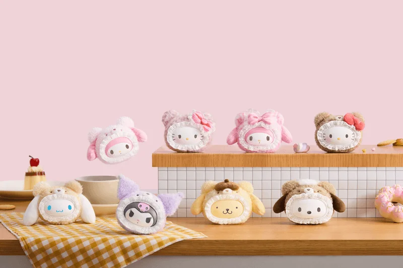 TOPTOY Hello Kitty And Friends Fluffy Teddy Bear Series Vinyl Plush Pendant Blind Box - Sanrio