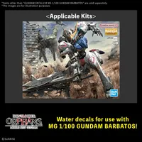 BANDAI HOBBY GUNDAM DECAL155 MG 1/100 GUNDAM BARBATOS - Mobile Suit Gundam: Iron-Blooded Orphans - photo 2