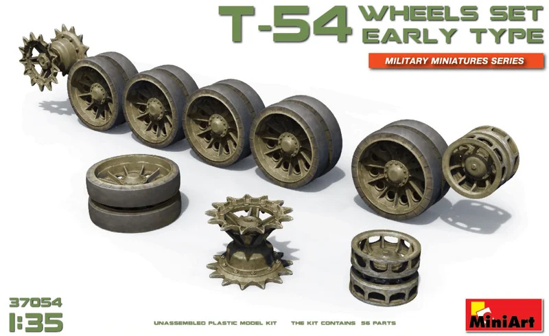 [37054] 1/35 T-54 Wheels Set. Early Type