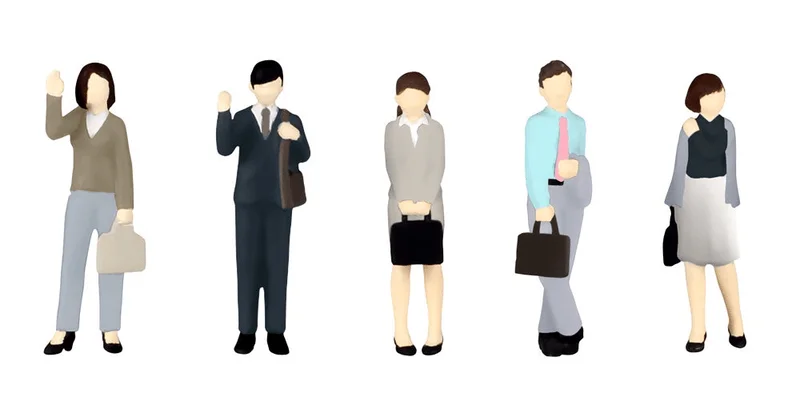 PLUM PMOA 1/80 Scale super minifigure series8 Expert Office Worker Set 2 - Scale Figures