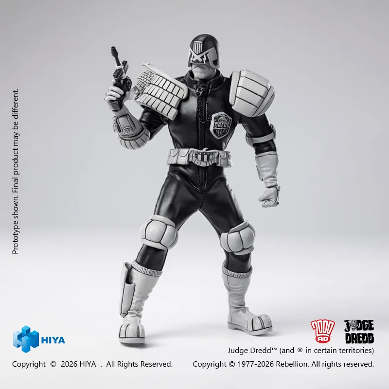 1/12 Scale 6 Inch JUDGE DREDD Judge Dredd Black&White Ver. Action Figure