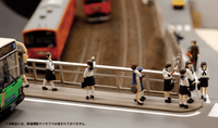 1/80 Scale super minifigure series6 That Day's Bus Stop Set 8