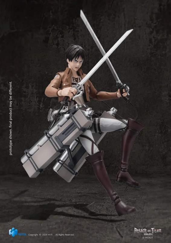 HIYA TOYS HIYA Exquisite Basic Series 1/12 5.9 Inch Attack on Titan 1-3 Eren Yeager Action Figure - Attack on Titan