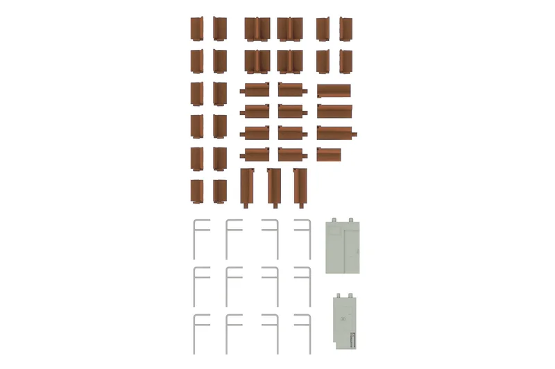 PLUM PMOA Semi-cross seat interior set A (brown) - Scale Kits