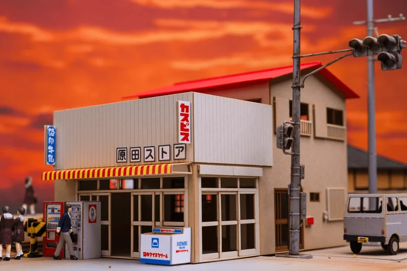PLUM PMOA 1/80 Scale Paper kit Town Corner Accessory Series Store 「Corner Store」 - Scale Kits