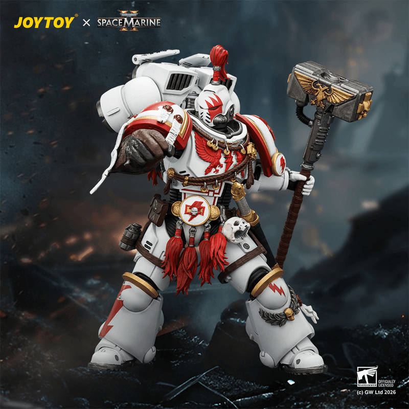 Game Edition White Scars Assault Intercessor Champion with Thunder Hammer and Bolt Pistol