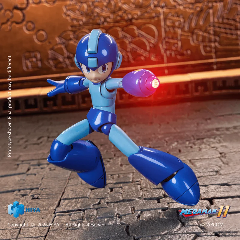 HIYA TOYS HIYA Exquisite Basic Series None Scale 4.7 Inch Mega Man Original Series Mega Man Action Figure - Mega Man