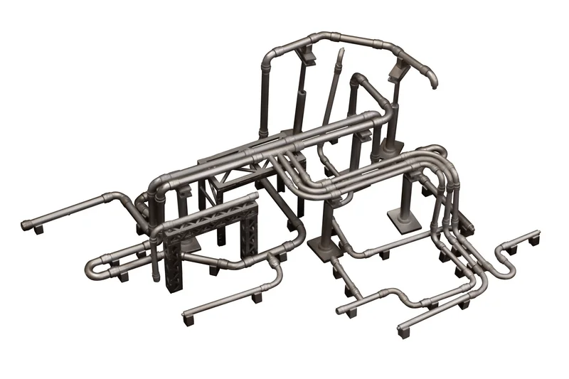 PLUM PMOA 1/150 Scale Structure Kit "Plumbing Set" - Scale Kits