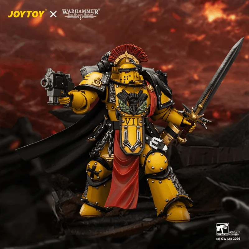 Imperial Fists Legion Praetor in Mk III Armour with Power Sword and Bolt Pistol