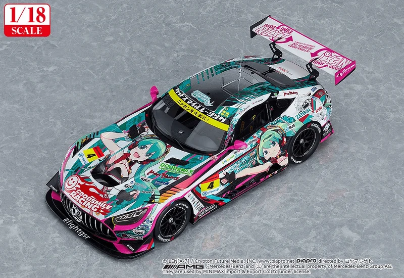 GoodSmile Racing 1/18th Scale Good Smile Hatsune Miku AMG 2020 SUPER GT Okayama Test Ver. - Hatsune Miku GT Project